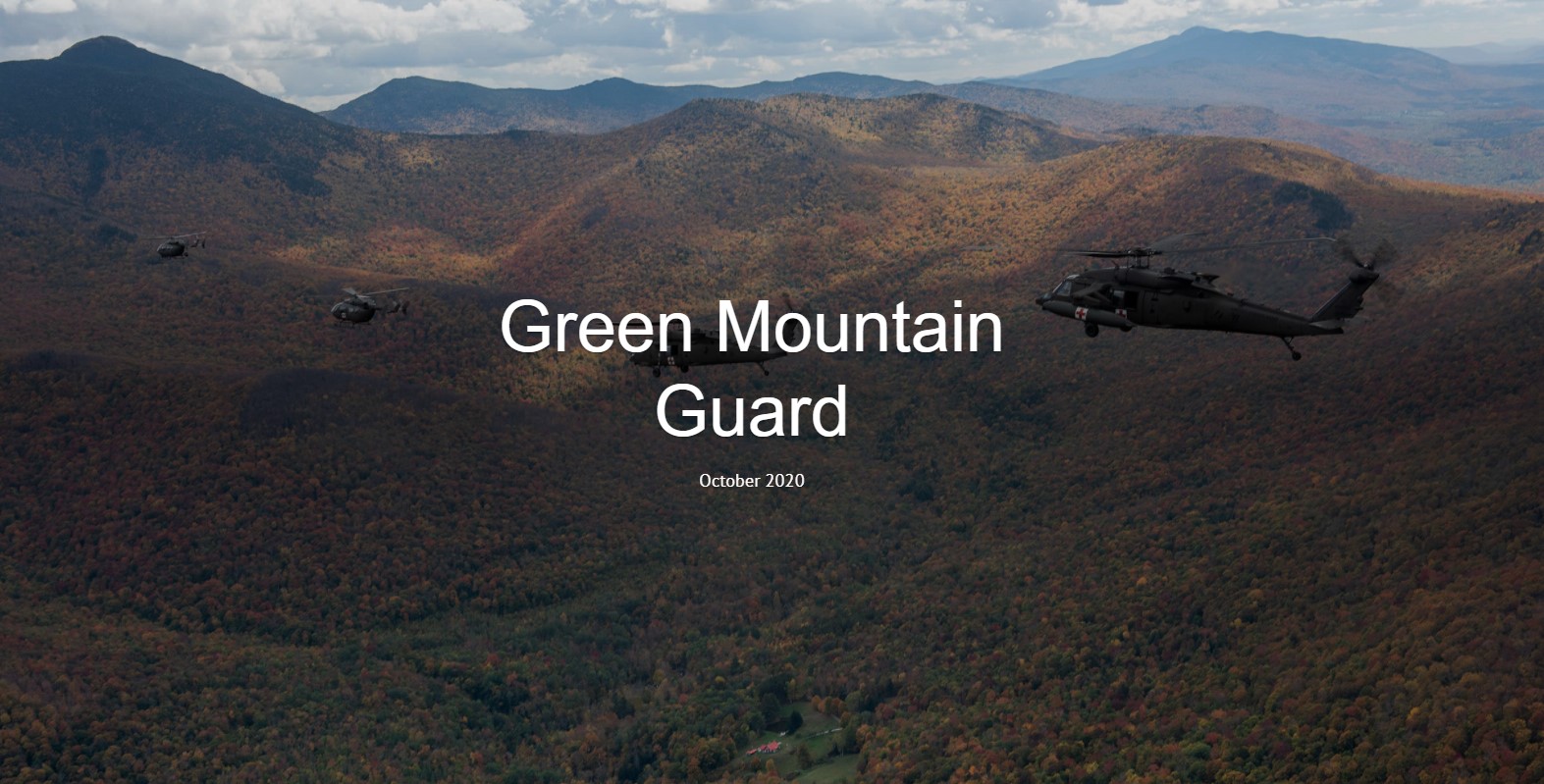 October Green Mountain Guard Newsletter